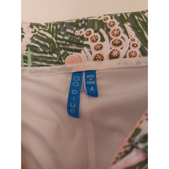 GG Blue Golf Skort Skirt Womens Sz 4 Pink Green Floral Tennis Pickleball Pockets - Picture 8 of 10